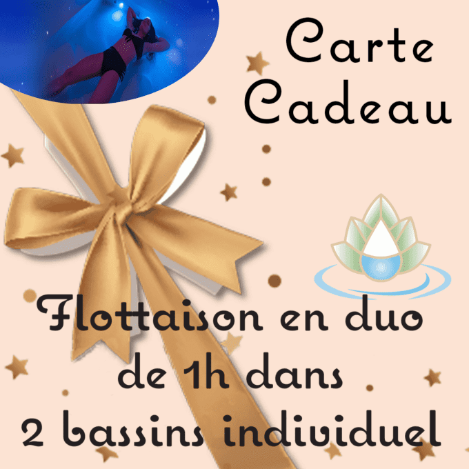 Carte cadeau Flottaison 1h en Duo 2 bassins