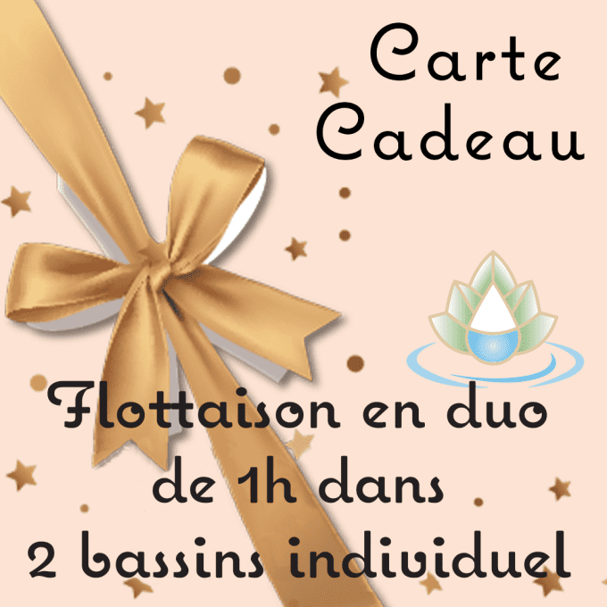Carte cadeau pour une séance de flottaison 1h en Duo 2 bassins