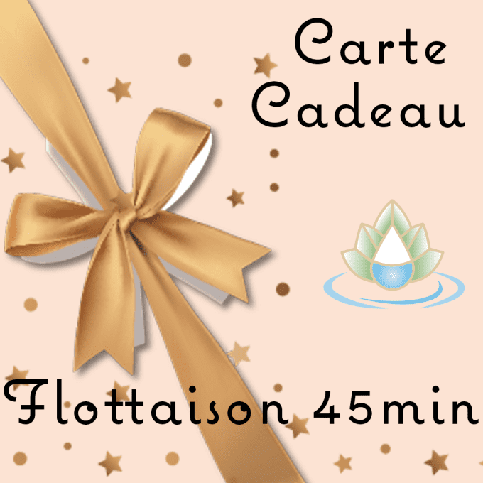 Carte cadeau pour une séance de flottaison 45mn