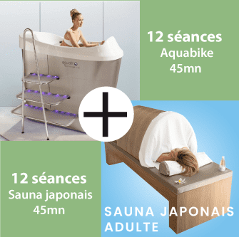 Pack de 12 séances d'Aquabike 45mn  + 12 Séances de Sauna Japonais